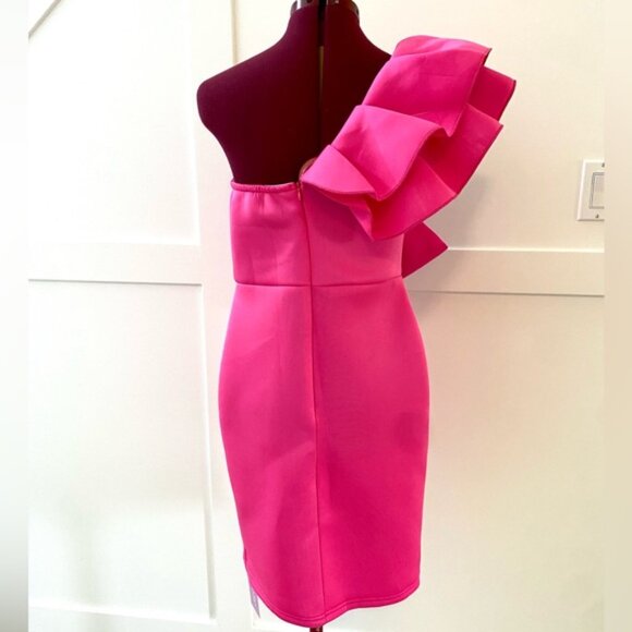 NWT One Shoulder Bodycon Cocktail Dress Size L - Picture 5 of 11
